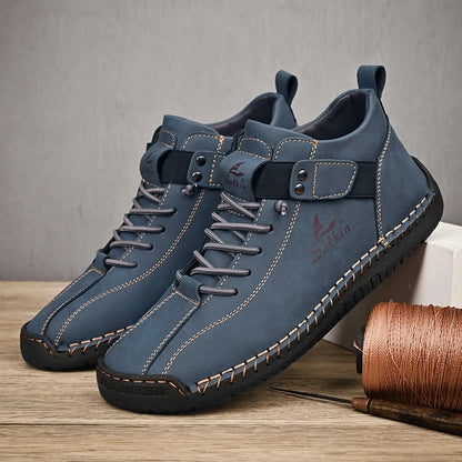 New 2024 Handmade Leather Casual Men Shoes Design Sneakers Man -SHPD111