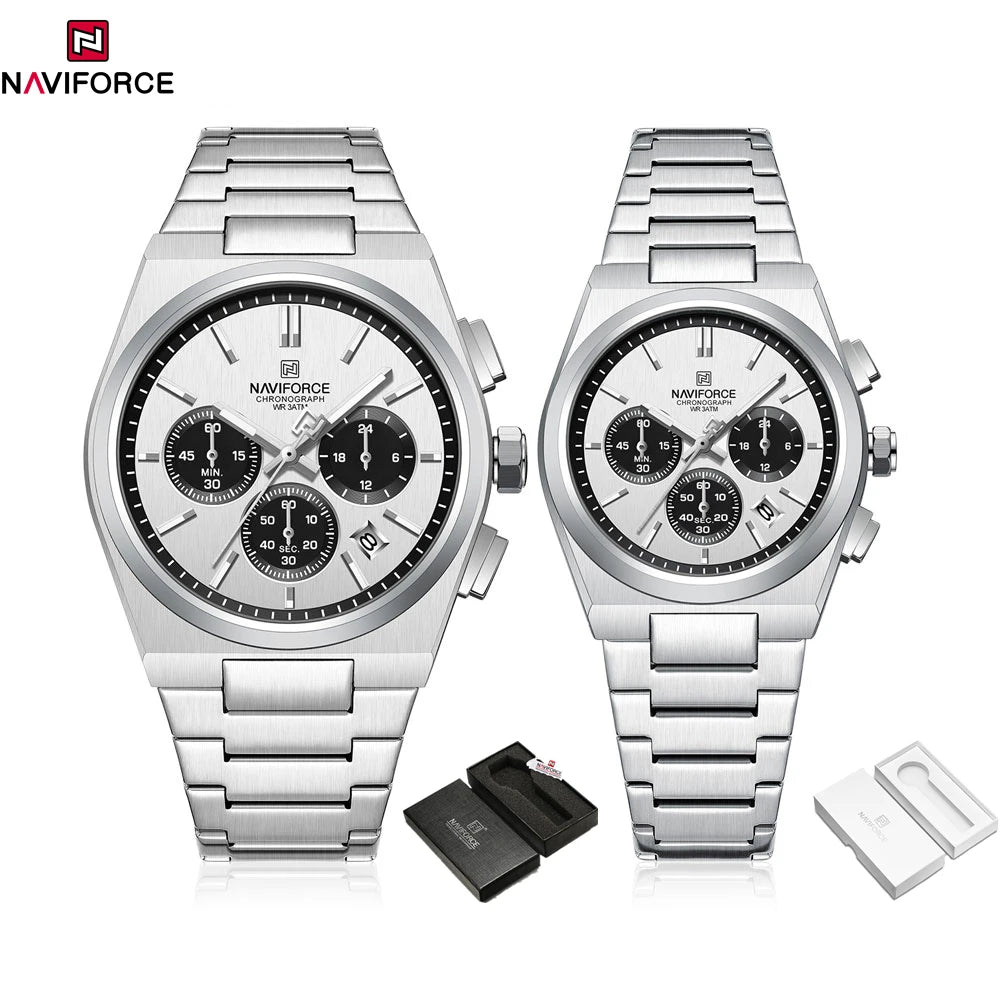 NAVIFORCE Couple Watch Set Casual Fashion Women Men Quartz Watches -WPD101