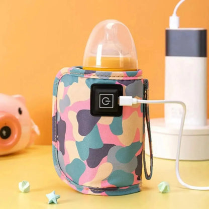 USB Milk Water Warmer Bottle Heater Travel Stroller Insulated Bag Baby Nursing -BKPD117