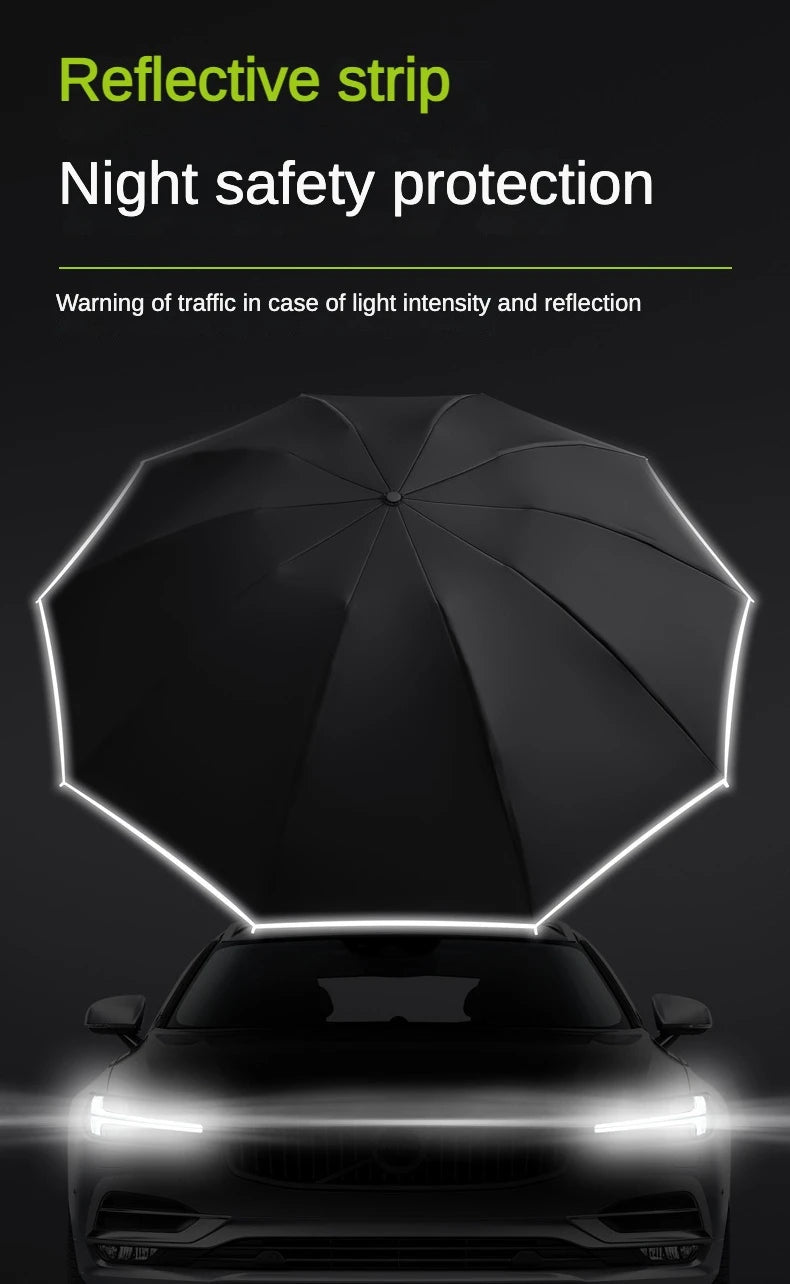 Password Lock Buckle Umbrella, Windproof Automatic Folding Umbrella, Wind Resistant Umbrella Men Women -BKPD109