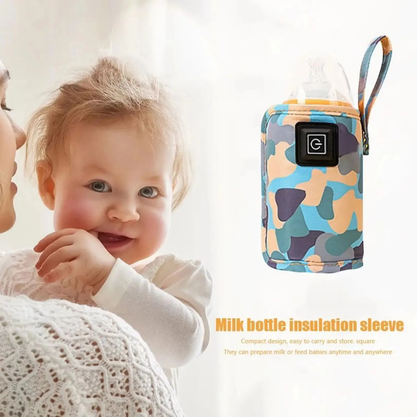 USB Milk Water Warmer Bottle Heater Travel Stroller Insulated Bag Baby Nursing -BKPD117