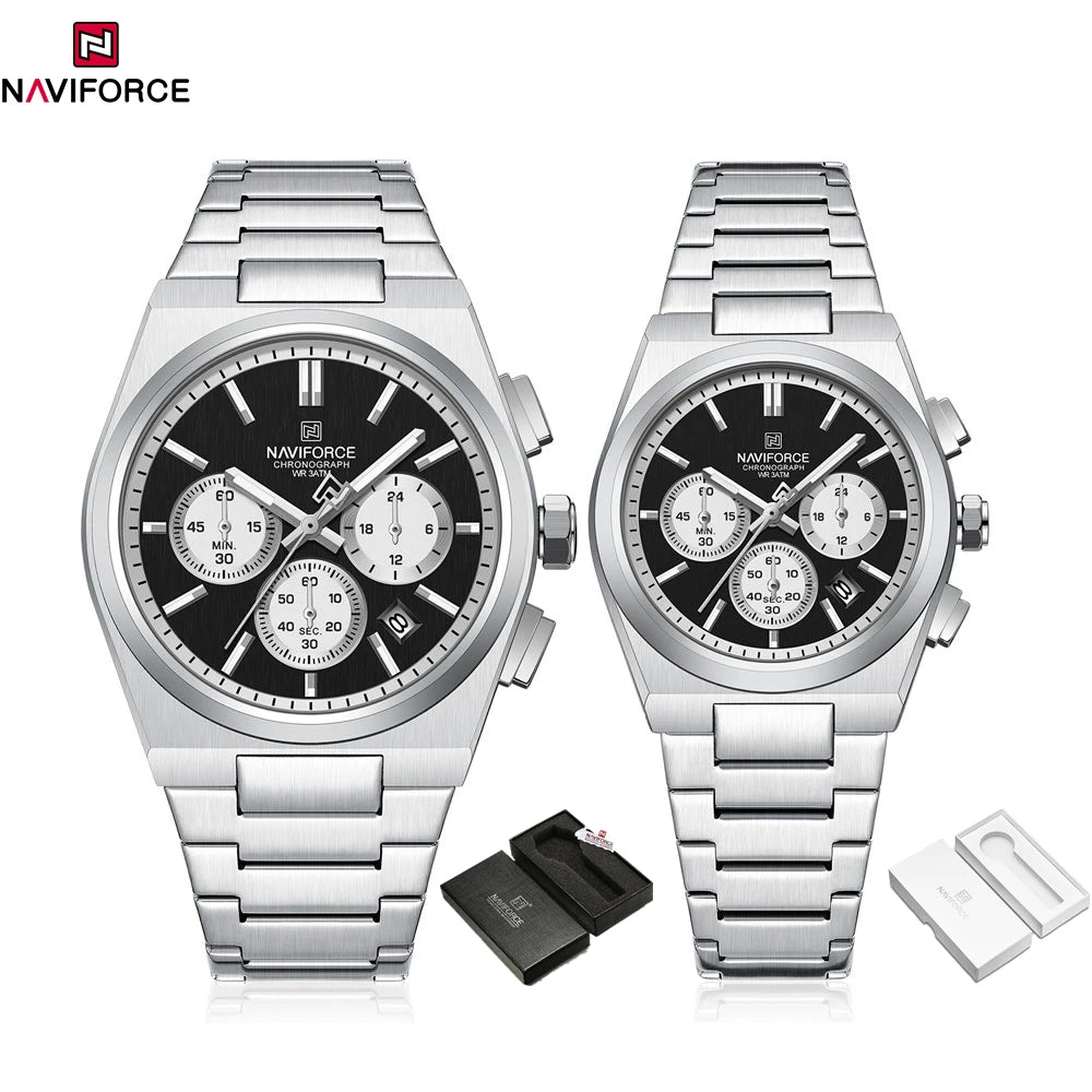 NAVIFORCE Couple Watch Set Casual Fashion Women Men Quartz Watches -WPD101