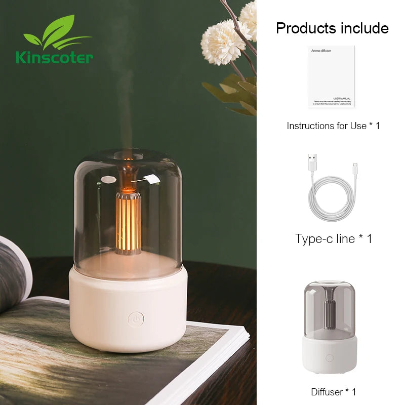 KINSCOTER Portable Mini Aroma Diffuser USB Air Humidifier Essential Oil Night Light Cold Mist Maker Sprayer -DHPD110