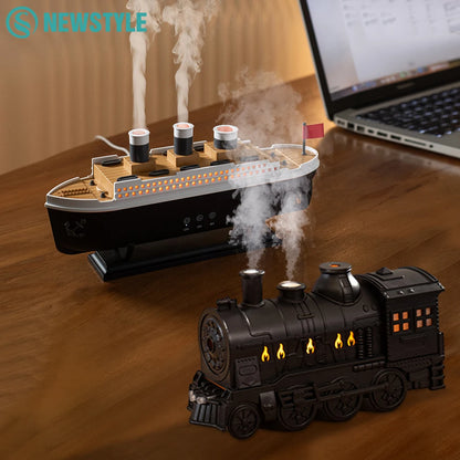 Train Cannon Ultrasonic Air Humidifier Jellyfish Spray Essential Oils Aroma Diffuser -DHPD111