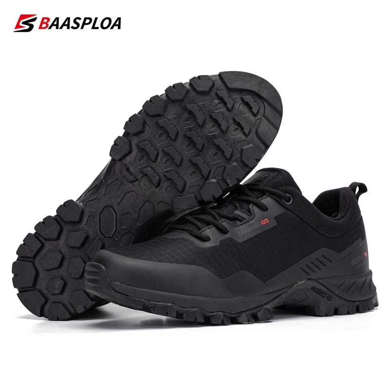 Baasploa New Men's Anti-Skid Wear-Resistant Hiking Shoes Fashion Waterproof Outdoor Travel shoes -BSPD100