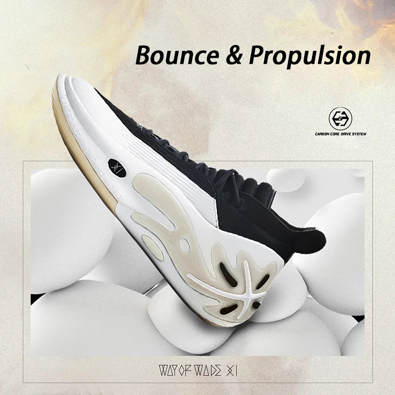 Li-Ning Men WAY OF WADE 11 WHITE HOT Professional Basketball Shoes Carbon Plate Cushion Support Indoor Sneakers -BSPD123