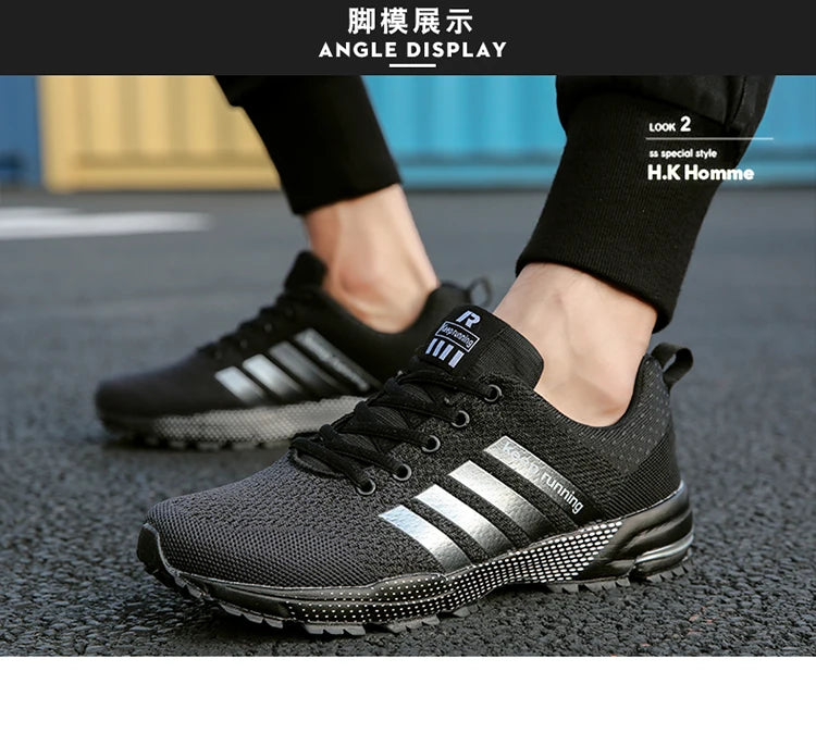 Men's and women's flats fashion casual sneakers couple walking shoes plus size breathable -SHPD113