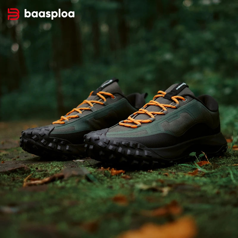 Baasploa New Men Hiking Shoes Anti Splash Water Outdoor Sneakers for Men -BSPD102