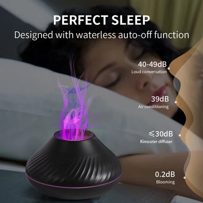 KINSCOTER Volcanic Aroma Diffuser Essential Oil Lamp 130ml USB Portable Air Humidifier -DHPD104