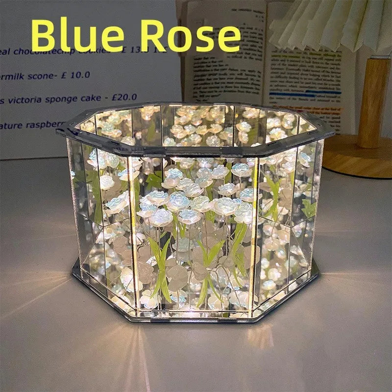 New DIY Tulip Mirror Cube Lamp Three-Dimensional Nightlight Material -ZKPD104