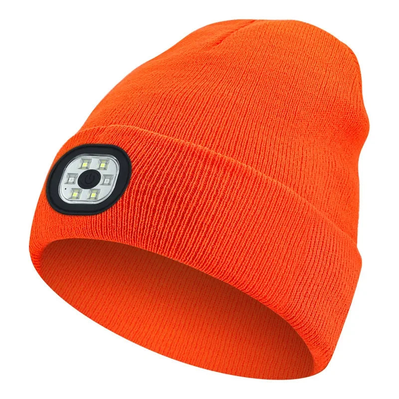 LED Beanie Hat with Light | Unisex Warm Winter Cap - USA - FREE shipping  -ZKPD100