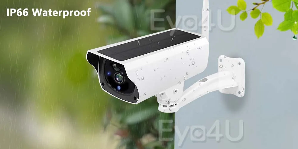 Wireless Solar Bullet Camera WiFi 1080P Outdoor Battery  CCTV Surveillance Camera -ZKPD108