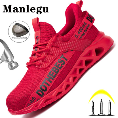 Steel Toe Safety Shoes for Men Women Lightweight Work Sneakers Puncture Proof Work Shoes -SHPD119