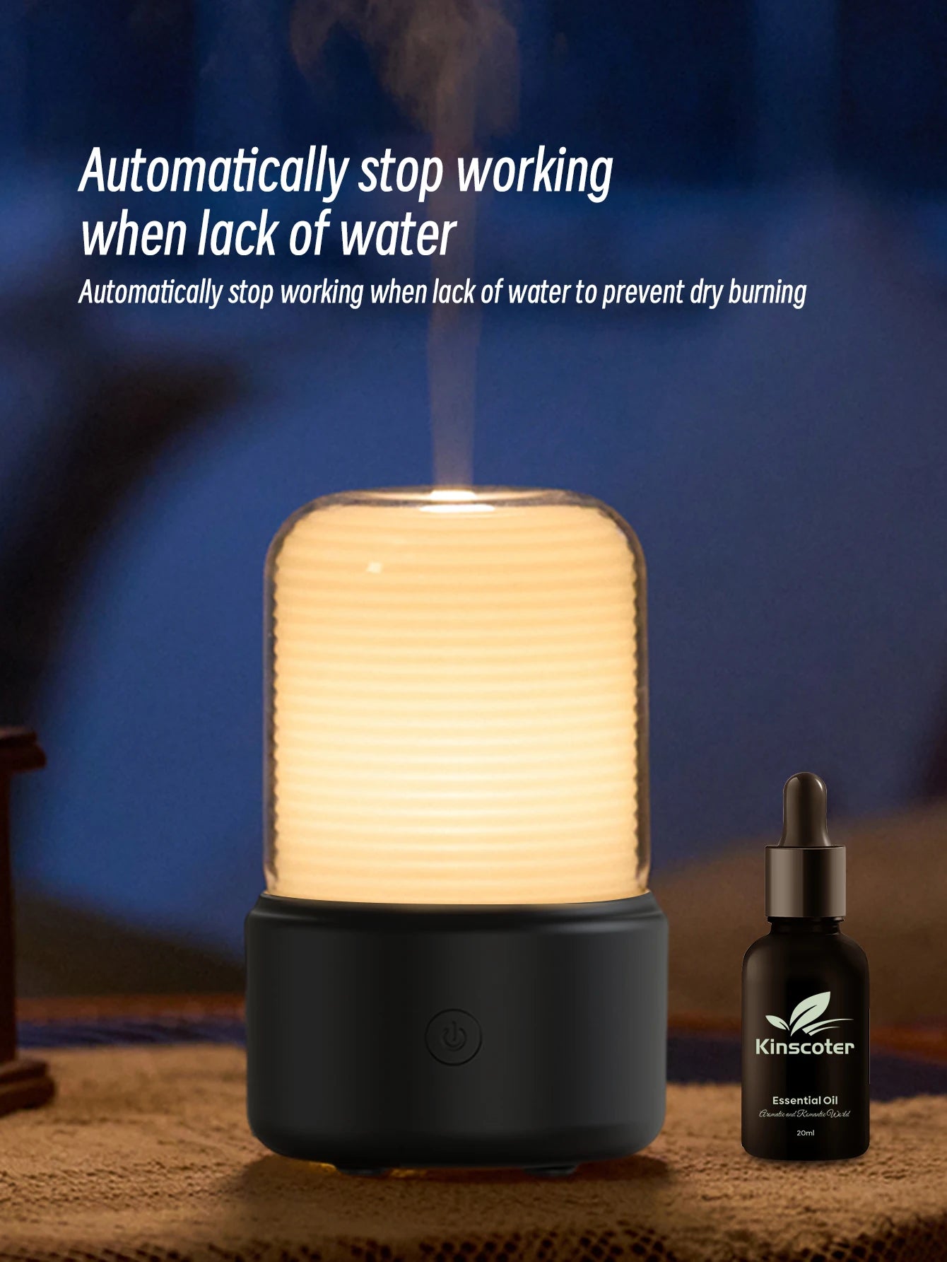 KINSCOTER Portable Mini Aroma Diffuser USB Air Humidifier Essential Oil Night Light Cold Mist Maker Sprayer -DHPD110