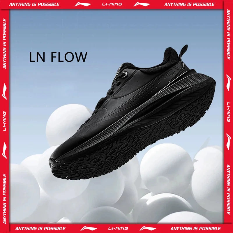 Li-Ning Men LN FLOW Running Jogger Shoes TUFF RB Cushion Comfortable Breathable LiNing Leisure Sports Sneakers -BSPD122