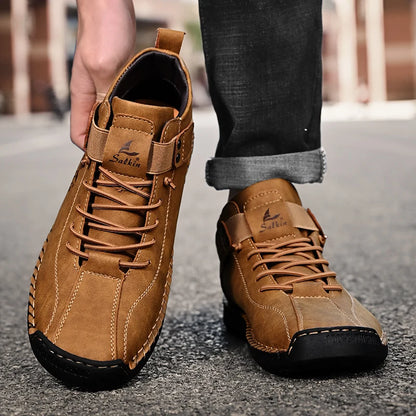 New 2024 Handmade Leather Casual Men Shoes Design Sneakers Man -SHPD111