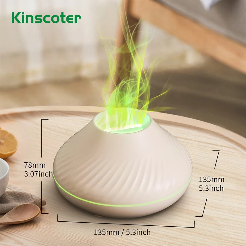 KINSCOTER Volcanic Aroma Diffuser Essential Oil Lamp 130ml USB Portable Air Humidifier -DHPD104