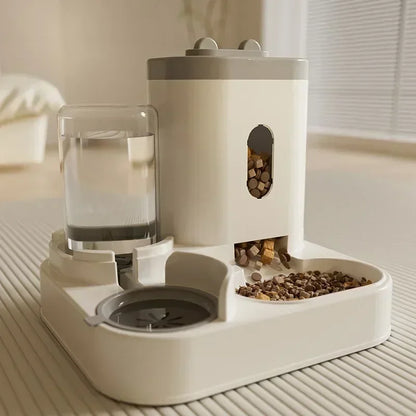 Automatic Feeder Cat Dog Food Bowl With Water Fountain Pet Large Capacity -BKPD107