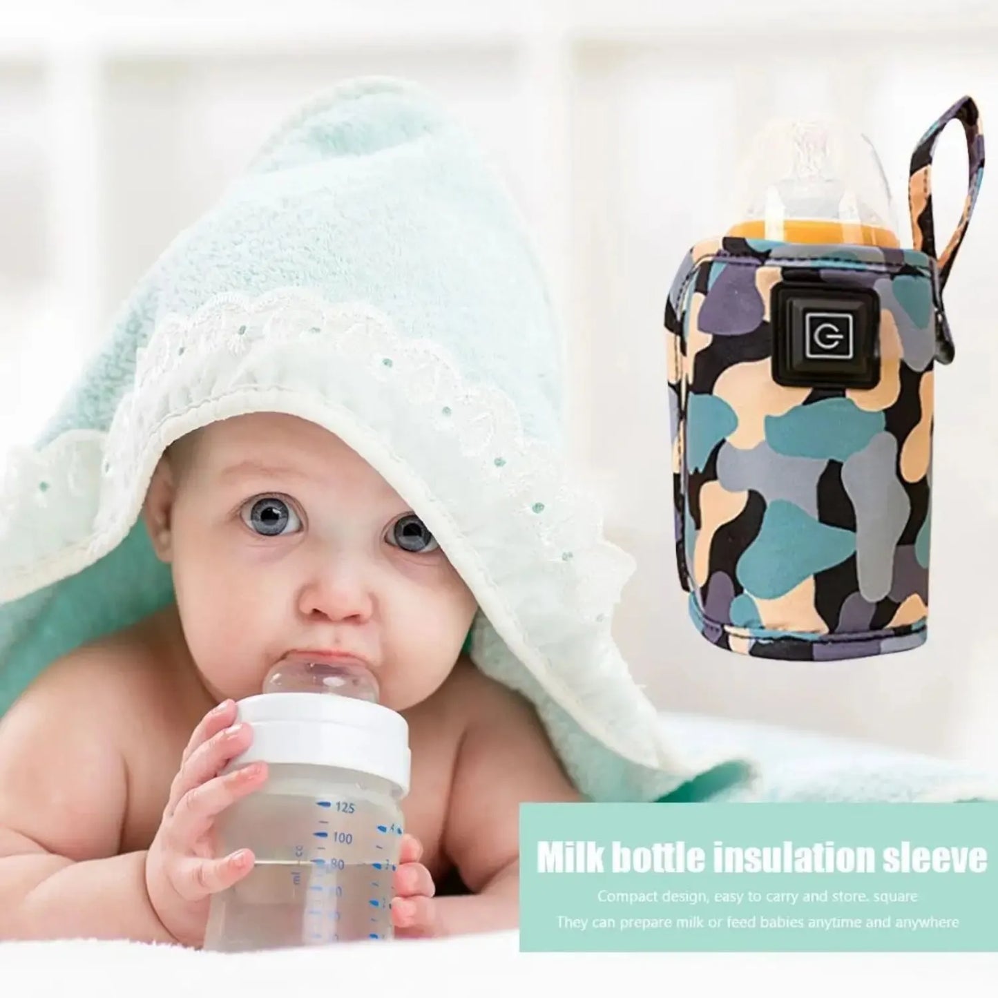 USB Milk Water Warmer Bottle Heater Travel Stroller Insulated Bag Baby Nursing -BKPD117