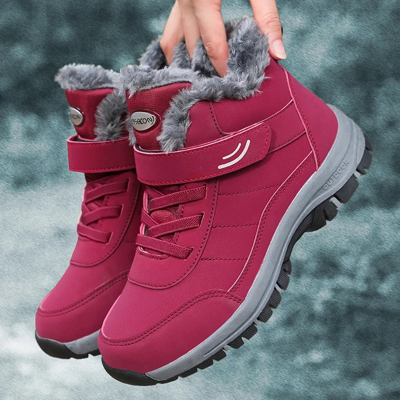 Snow Boots for Men Casual Winter Shoes Platform Non-slip Warm Fur Ankle Boots -SHPD108