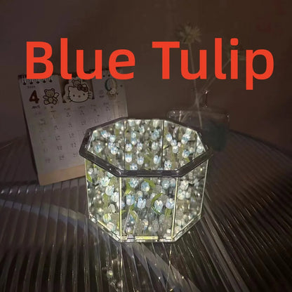 New DIY Tulip Mirror Cube Lamp Three-Dimensional Nightlight Material -ZKPD104