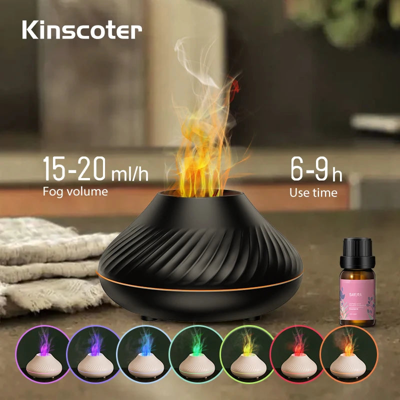 KINSCOTER Volcanic Aroma Diffuser Essential Oil Lamp 130ml USB Portable Air Humidifier -DHPD104