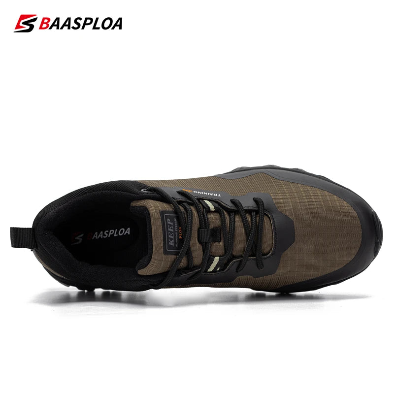 Baasploa New Men's Anti-Skid Wear-Resistant Hiking Shoes Fashion Waterproof Outdoor Travel shoes -BSPD100