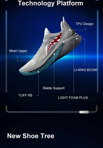 Li-Ning Men SONIC XII Professional Basketball Shoes BOOM Cushion LIGHT FOAM PLUS Wearable Competition Sport Sneakers -BSPD110