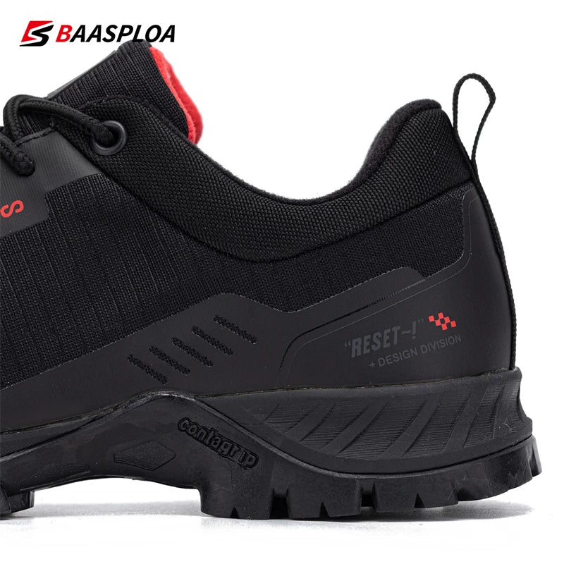 Baasploa New Men's Anti-Skid Wear-Resistant Hiking Shoes Fashion Waterproof Outdoor Travel shoes -BSPD100