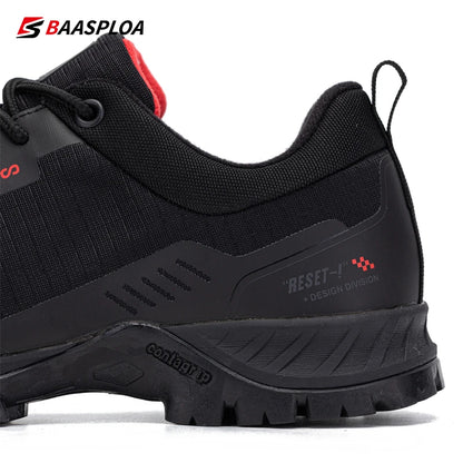 Baasploa New Men's Anti-Skid Wear-Resistant Hiking Shoes Fashion Waterproof Outdoor Travel shoes -BSPD100