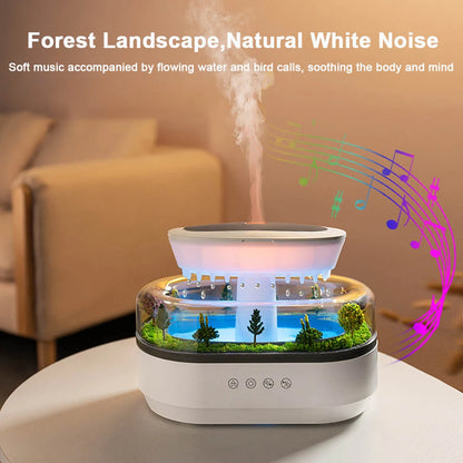 Aroma Humidifier Raindrop Air Humidifier Colourful Light White Noise Essential Oil Diffuser Home Ultrasonic -DHPD113