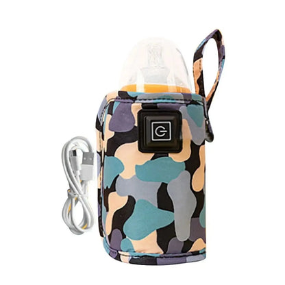 USB Milk Water Warmer Bottle Heater Travel Stroller Insulated Bag Baby Nursing -BKPD117