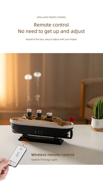 Train Cannon Ultrasonic Air Humidifier Jellyfish Spray Essential Oils Aroma Diffuser -DHPD111