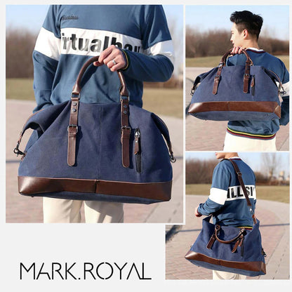 MARKROYAL Canvas Leather Men Travel Bags -BPD101