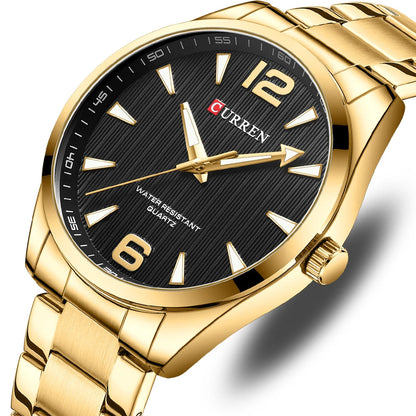 CURREN Fashion Brand Men's Watches with Luminous Hands Classy Business Stainless Steel Band Wristwatches for Male -WPD141