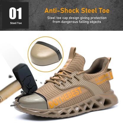 Steel Toe Safety Shoes for Men Women Lightweight Work Sneakers Puncture Proof Work Shoes -SHPD119