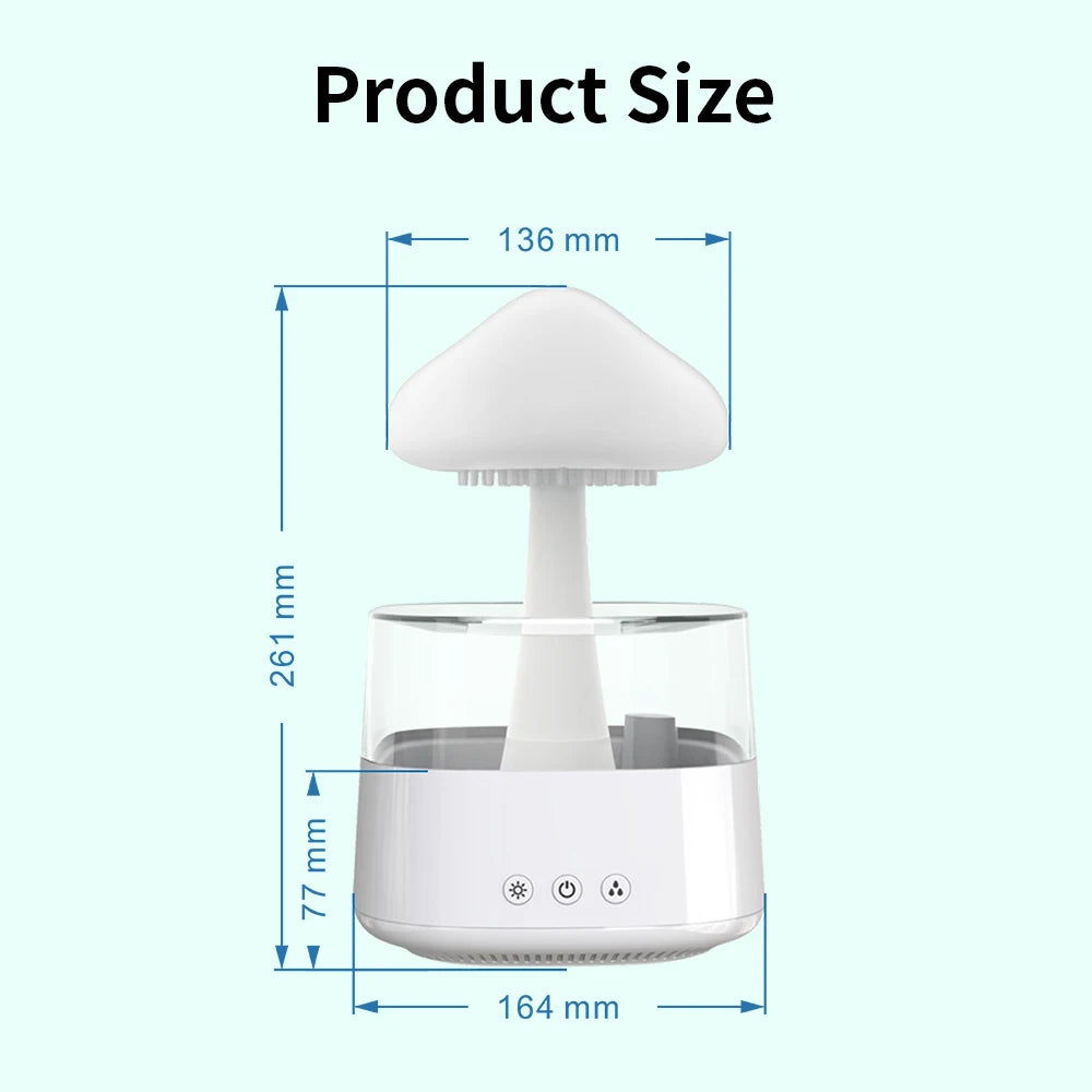 Relax Cloud Rain Diffuser Humidifier Raindrop Aromatherapy Machine Ultrasonic Atomization Humidification -DHPD114