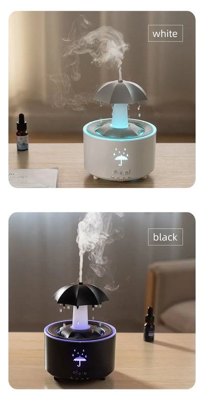 Creative Umbrella Water Drop Air Humidifier with Colourful Light Raindrop Aroma -BKPD122