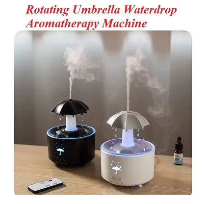 Creative Umbrella Water Drop Air Humidifier with Colourful Light Raindrop Aroma -BKPD122