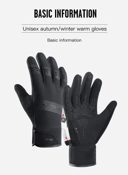 3M Gloves Black Waterproof Winter Warm Cycling Outdoor Sports Running Riding Gloves -ZKPD114