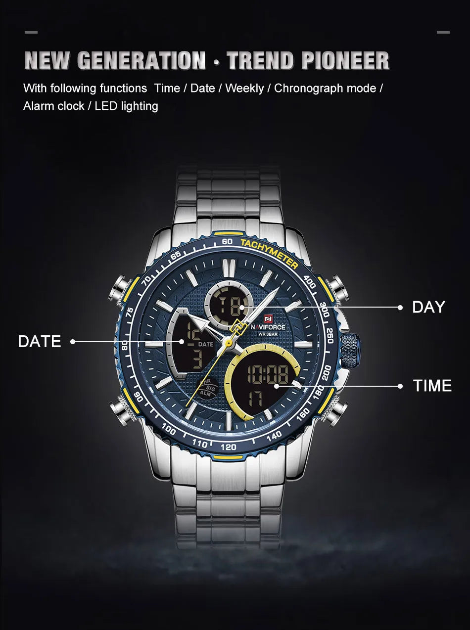 NAVIFORCE Fashion Men Watch Luxury Brand Sport Watch For Men -WPD122