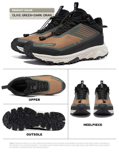 Baasploa Men Hiking Shoes Winter Comfort Plush Warm Outdoor Sneakers Men Waterproof Casual Sneakers -BSPD106