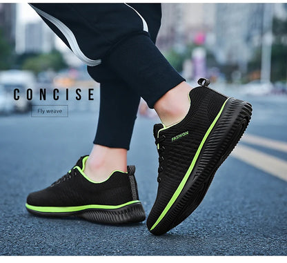 Men Running Walking Knit Shoes Fashion Casual Men Sneakers Breathable Sport Athletic Gym -SHPD105