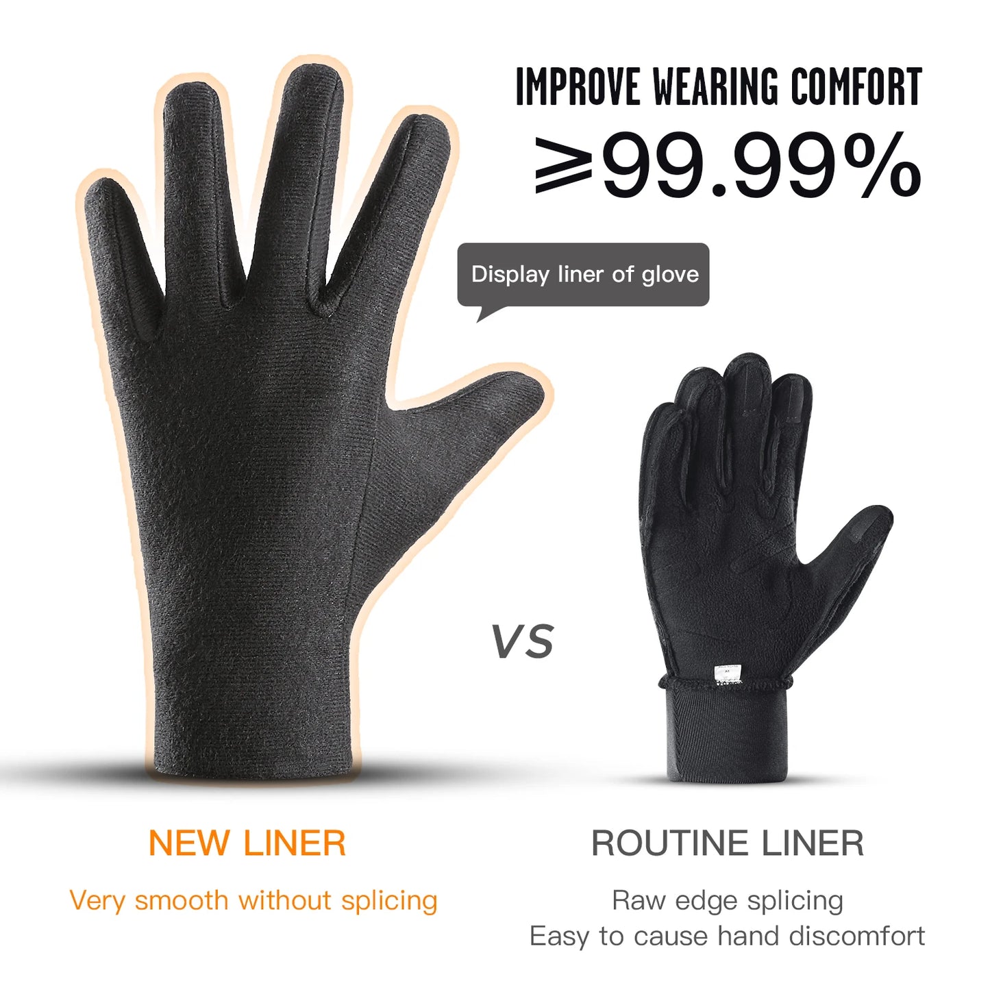 3M Gloves Black Waterproof Winter Warm Cycling Outdoor Sports Running Riding Gloves -ZKPD114