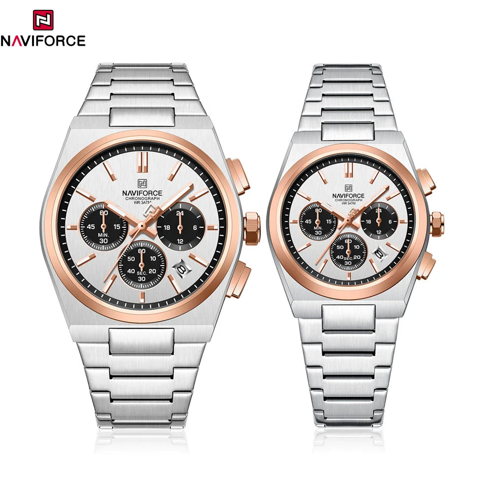 NAVIFORCE Couple Watch Set Casual Fashion Women Men Quartz Watches -WPD101