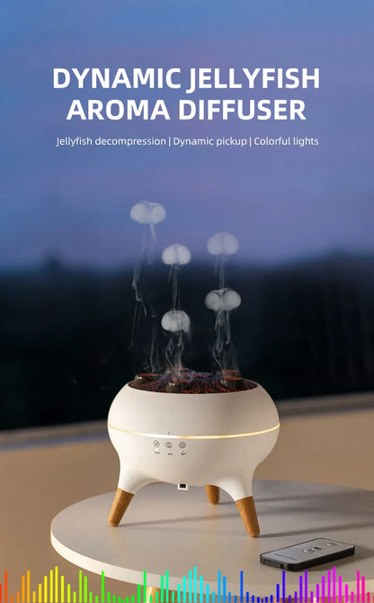 Dynamic Jellyfish Air Humidifier 250ml Essential Oil Diffuser Remote Control Bedroom Humidifier -BKPD120