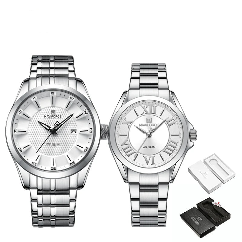 Top Brand NAVIFORCE Couple Watch for Men and Women Fashion Wristwatches -WPD105