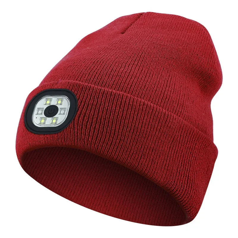 LED Beanie Hat with Light | Unisex Warm Winter Cap - USA - FREE shipping  -ZKPD100