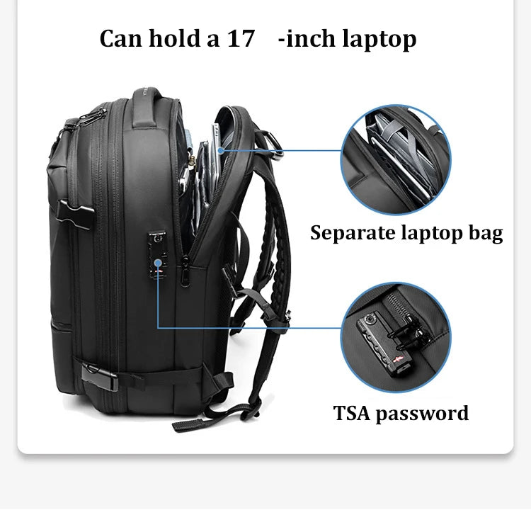 Travel Men 17 inch Laptop Backpack vacuum compression Backpack -ZKPD111