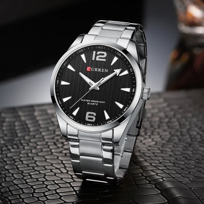 CURREN Fashion Brand Men's Watches with Luminous Hands Classy Business Stainless Steel Band Wristwatches for Male -WPD141